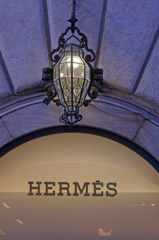 ROME, ITALY - MARCH 08: Hermes fashion store on Via del Condotti in Rome on March 08, 2011 in Rome, Italy