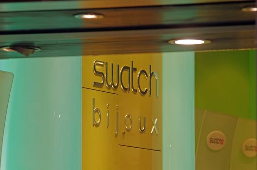 ROME, ITALY - MARCH 08: Swatch bijoux shop on Via del Condotti in Rome on March 08, 2011 in Rome, Italy