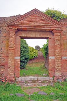 Entrance ruins at Ostia Antica, near Rome