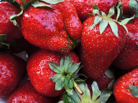 Fresh ripe perfect strawberry - Food Frame Background

