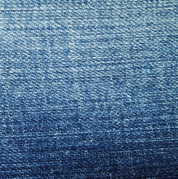 Texture of blue jeans textile close up


