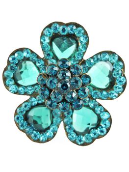 turquoise floral crystal