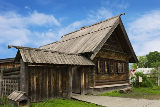 Russian wooden peasant house of the nineteenth century