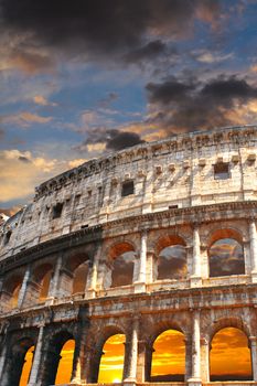 Ancient Colosseum, Rome, Italy