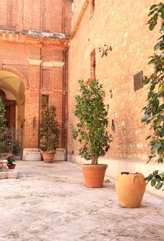 Patio in Sienna, Italy