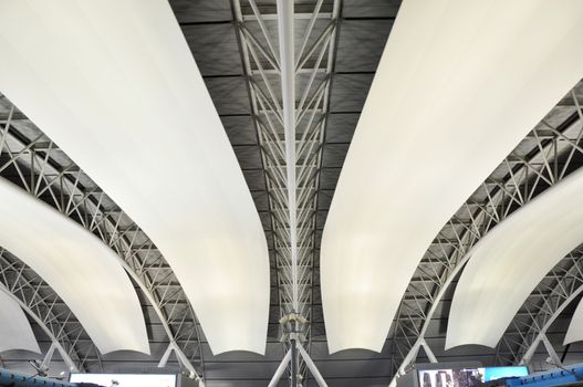 Abstract Interior of Kansai International Airport, Japan