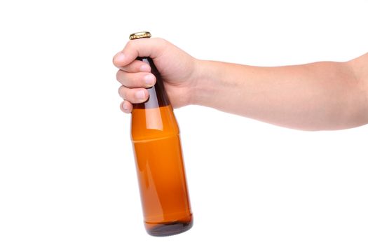 A bottle in a hand