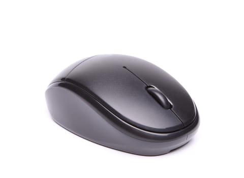 Wireless computer mouse isolated on white background full face