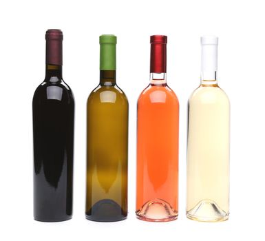 A set of four kinds of wine