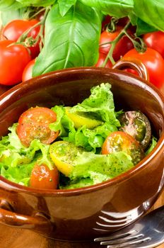 Salad of fresh vegetables.