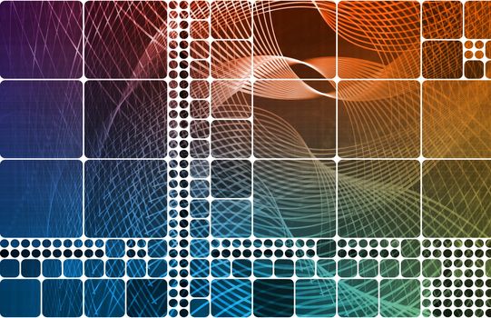 Colorful Squares Background with a Edit Blocks
