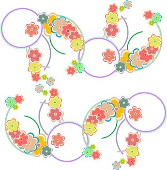Romantic Flower Background seamless retro floral pattern