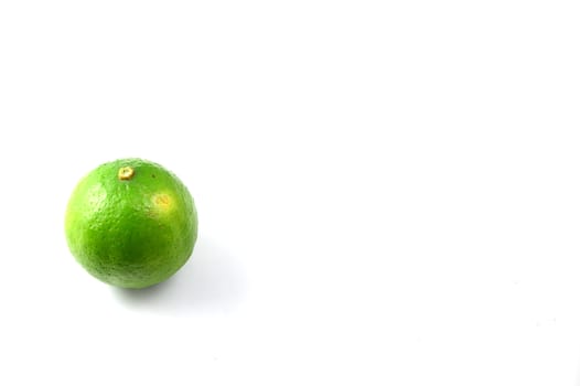 fresh ripe lime isolate on white background