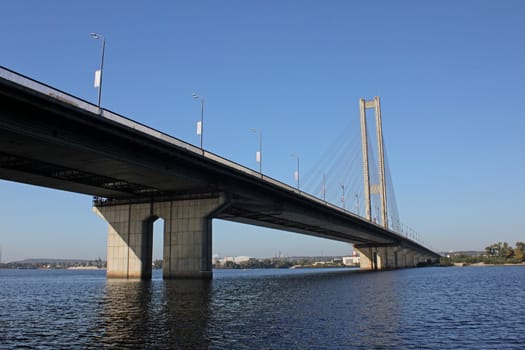 bridge on Dnieper in Kyiv, Ukraine