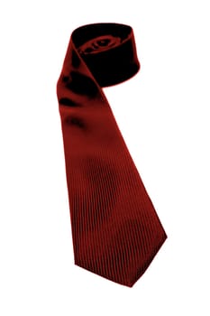 A busness tie isolated against a white background