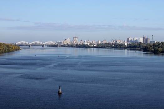 view on Dnieper and a district of Kiev