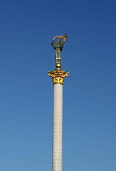 detail of monument to Berehynia in Kiev, Ukraine
