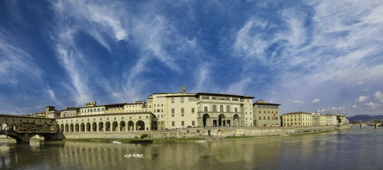 Lungarni in Florence near Ponte Vecchio, Italy