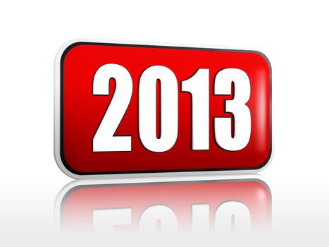 2013 red 3d banner with white numbers