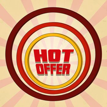 Hot offer red 3d text and circles