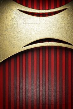 gold on red background