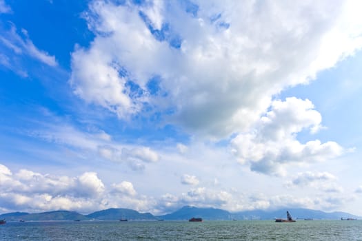 Hong Kong coastline at day