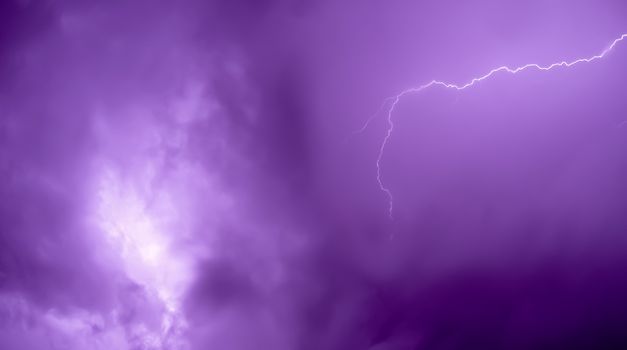 Beautiful lightning bolt with purple tone