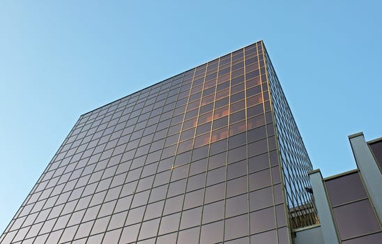 office building over blue sky