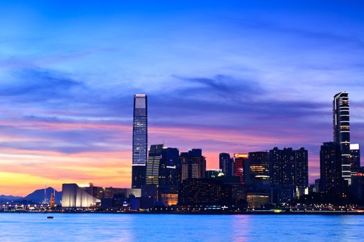 Hong Kong at sunset