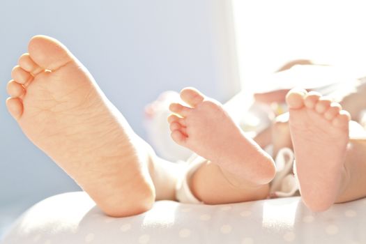 Newborn baby feet