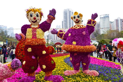 HONG KONG, CHINA - MARCH 20: The annual Hong Kong flower show with "Kaleidoscope of Spring" as the theme is held at Victoria Park on March 20, 2013 in Hong Kong, China.