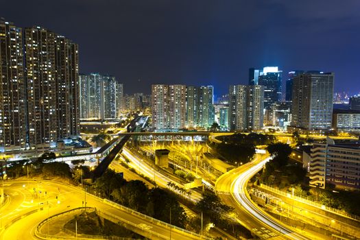 Hong Kong downtown at night