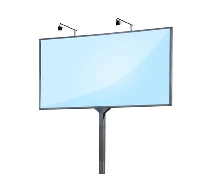 blank billboard on white background