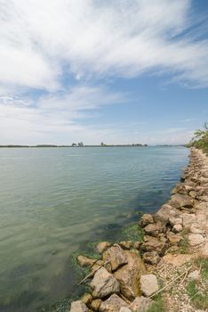 Ebro river mouth at its Delta, Tarragona, Spain