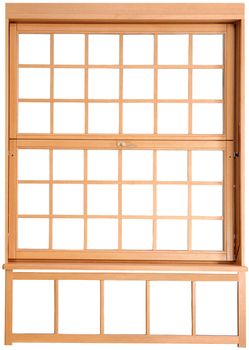 The Parts of a Double-Hung Window. The double hung is composed of two sashes that slide up and down, and tilt in for easy cleaning.  The windows use a constant force balancing system to support the weight of each sash. 