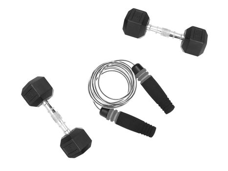 Exercise equipmwnt isolated against a white background