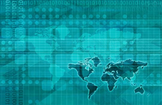 Telecommunications Network all over the World Art