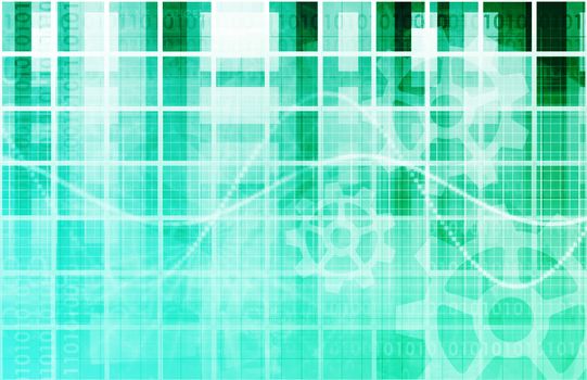 Web Application Database System in 3d Background
