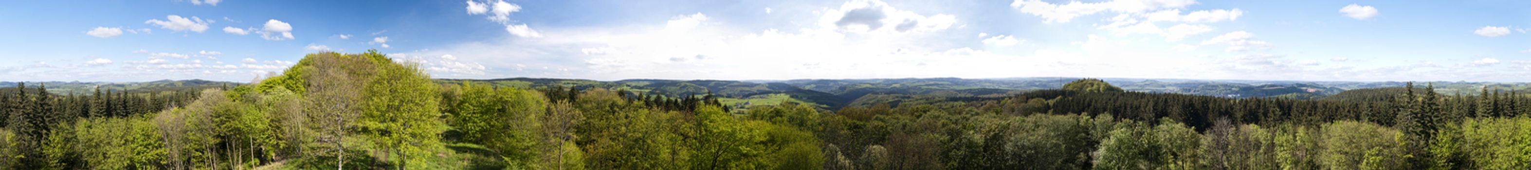 Panorama of the Eifel in Germany