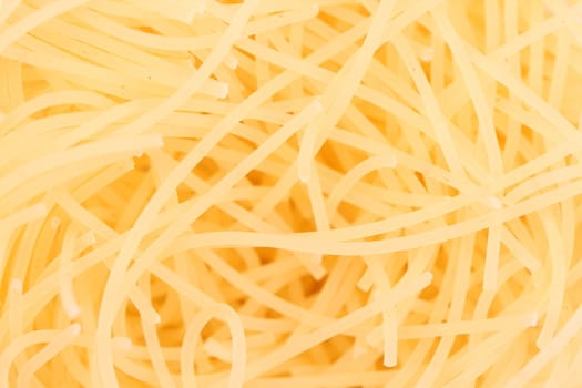 A background of pasta capelli d angelo close-up.