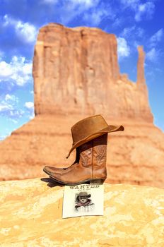 western attitude in Monument Valley, Southwest, USA