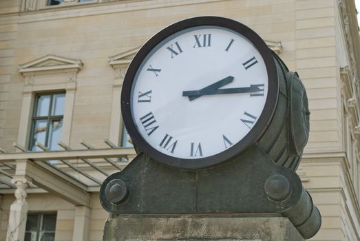 Clock near the School of Law Humboldt University in Berlin, Germany