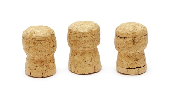 Wine corks isolated on white