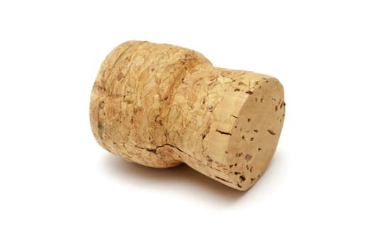 Wine cork isolated on white