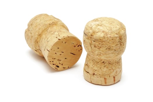 Wine corks isolated on white