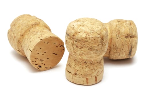 Wine corks isolated on white