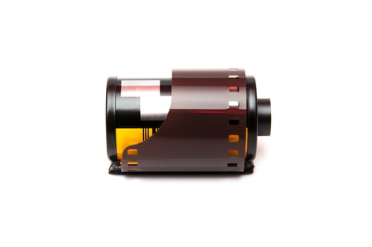 roll of film on a white background