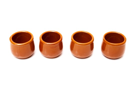 ceramic vessels on a white background