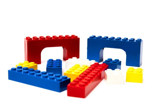 construction parts on a white background
