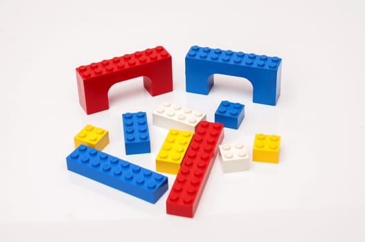 construction parts on a white background